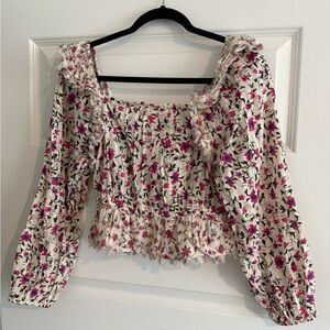Floral Long Sleeve Women's Top